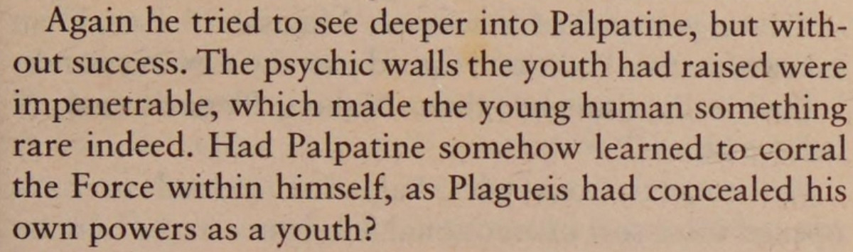 Darth Plagueis Novel p.151