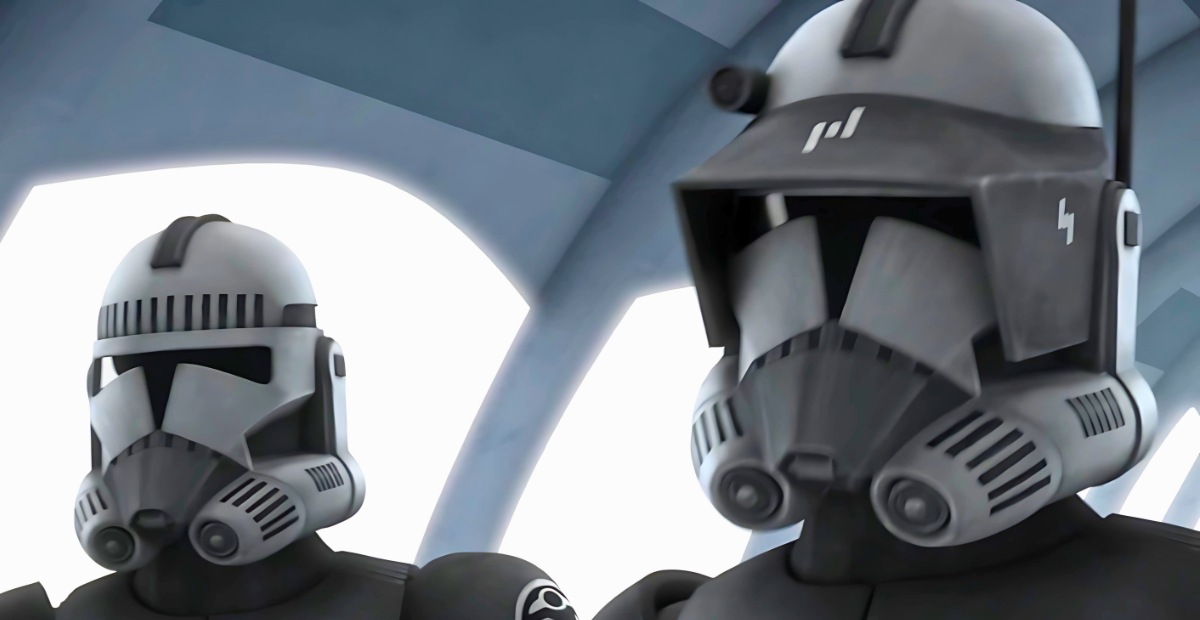 Why This Kaminoan Security Commander Has the Aurebesh Letter “Cresh” on His Visor?