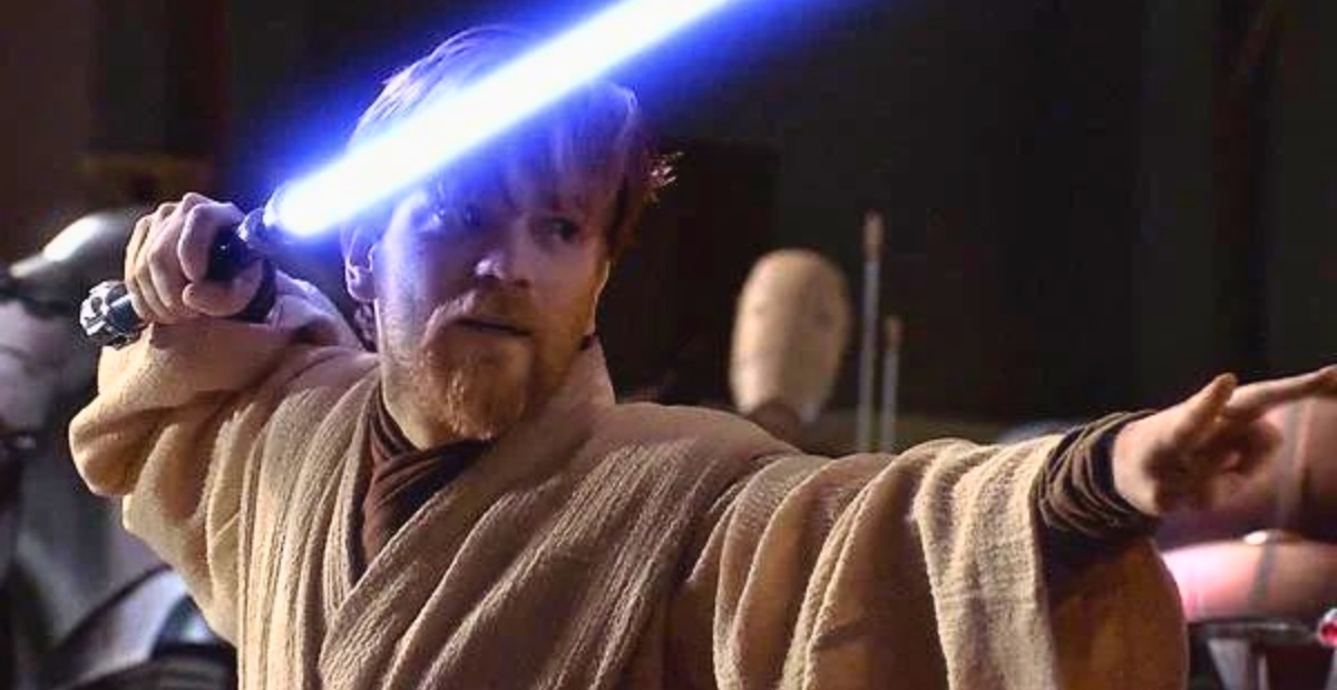 Why Is Obi-Wan Doing This 2 Finger Pointing At The Beginning Of Every Duel?