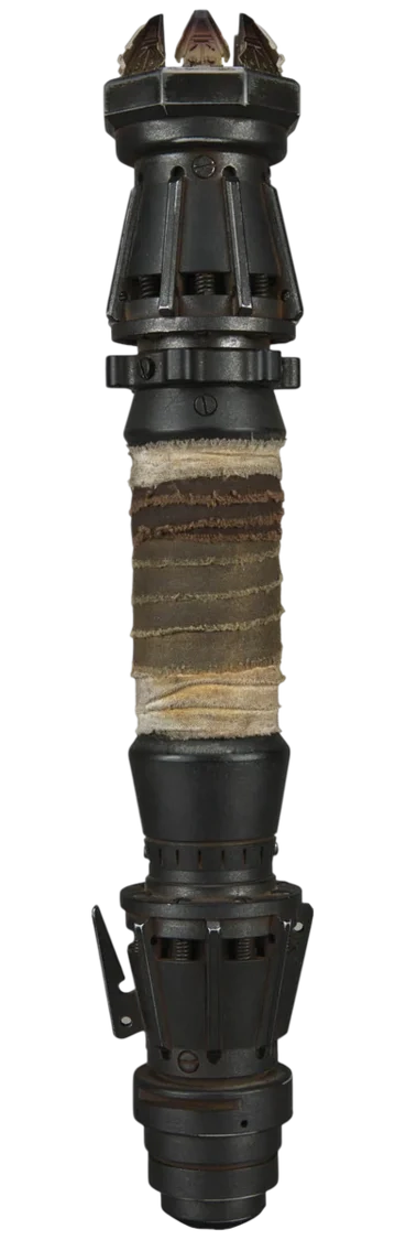 Rey Skywalker yellow lightsaber hilt and blade