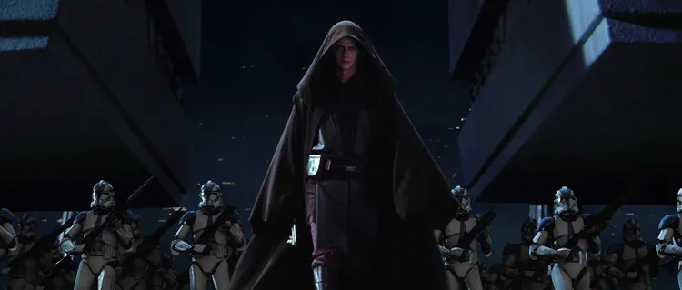 Darth Vader leading the attack on the Jedi Temple during Operation Knightfall