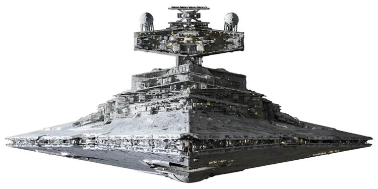 Imperial I-class Star Destroyer viewed from above