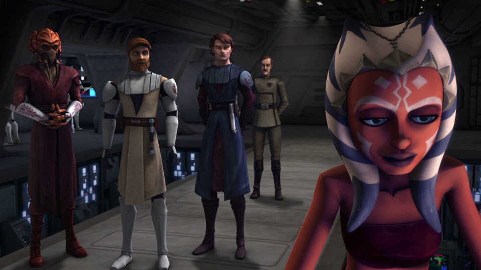 Anakin Skywalker, Obi-Wan Kenobi, and Ahsoka Tano during the Clone Wars