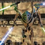 General Grievous wielding four lightsabers on Utapau