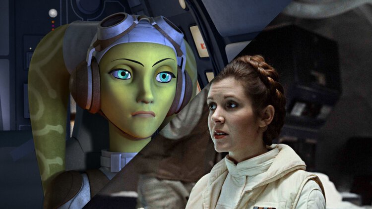 Hera Syndulla and Kanan Jarrus from Star Wars Rebels