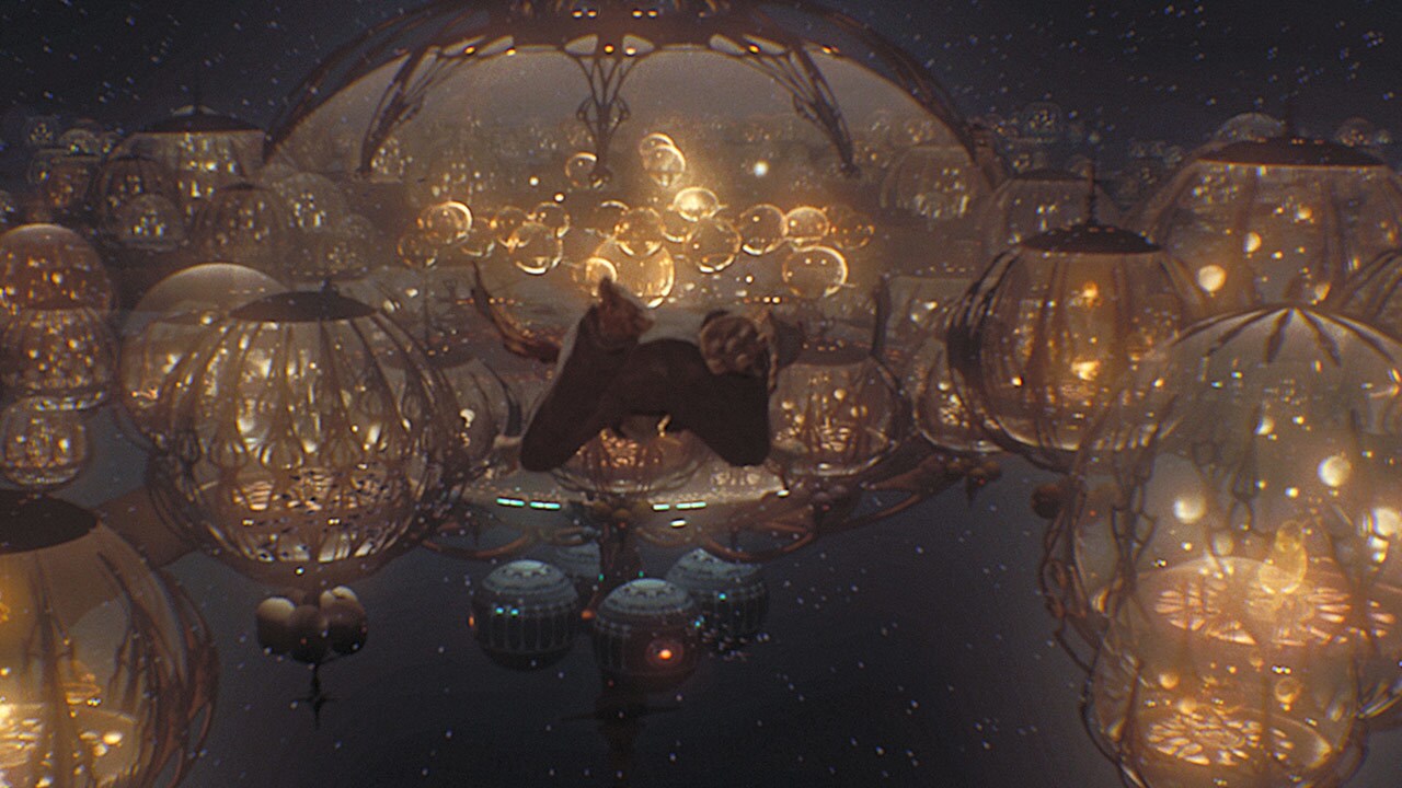 The underwater Gungan city of Otoh Gunga in The Phantom Menace