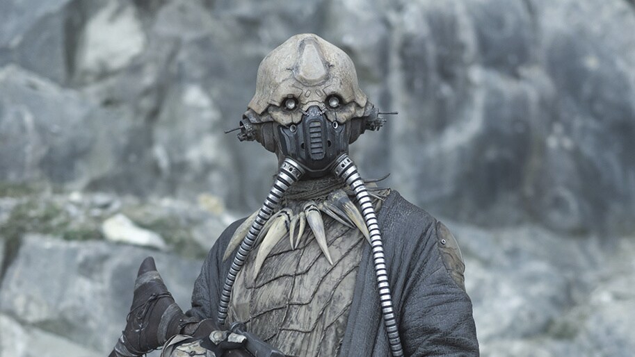 Benthic Two Tubes wearing a Tognath breathing mask with two corrugated hoses
