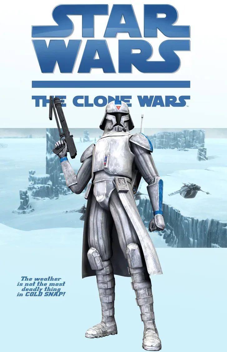 Cover of The Clone Wars Cold Snap webcomic featuring clone troopers on Orto Plutonia