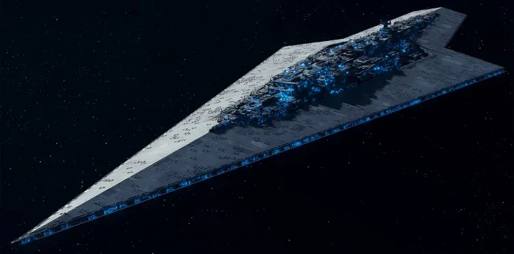 The Executor Super Star Destroyer flying through space