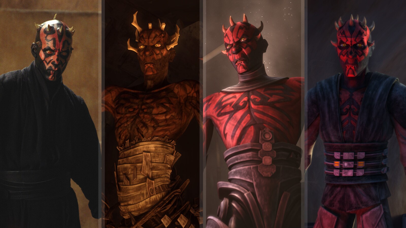 Four stages of Maul with different mechanical legs