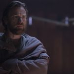 Obi-Wan Kenobi holding his blue lightsaber