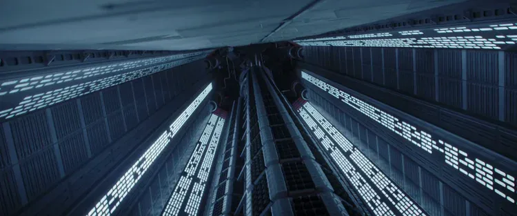 The vast Imperial data vault inside Citadel Tower on Scarif
