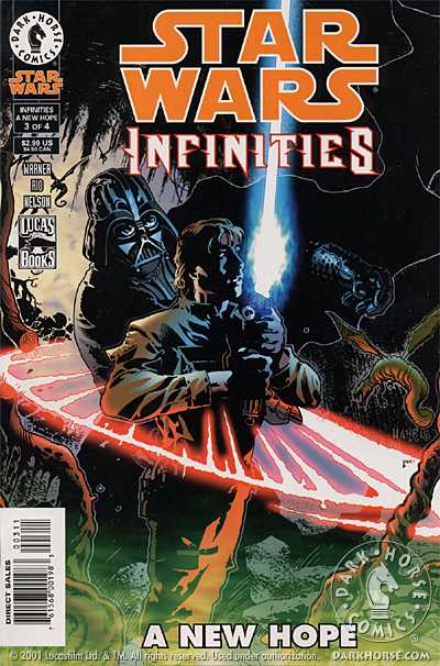Star Wars Infinities A New Hope issue 3 cover featuring Darth Vader, Luke Skywalker, and Yoda