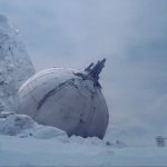 The Rebel planetary ion cannon in the snow on Hoth.